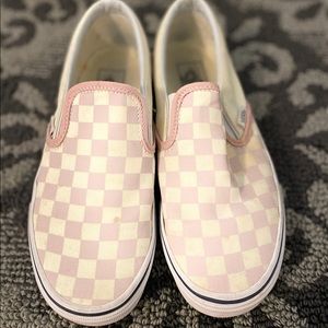 Pink check Vans